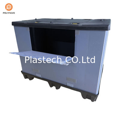 Container à manche en plastique étanche à l'eau Palette Pack à manche pour pièces automobiles