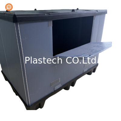 Container à manche en plastique étanche à l'eau Palette Pack à manche pour pièces automobiles