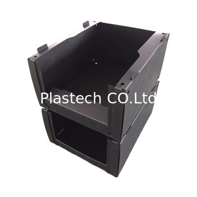 Bac en plastique solide PP empilable, durable et écologique, pour le picking
