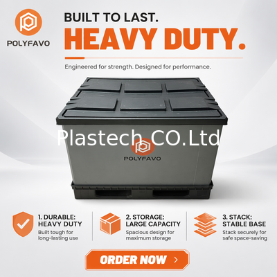 Boîte à palettes pliable en PP en nid d'abeille 1200x800mm Logo personnalisé pliable OEM Contenant rétractable