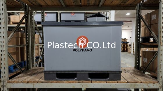 Boîte de rangement pliable pour conteneur d'expédition, palette en plastique, emballage, boîte à manchon