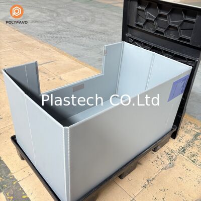 Conteneur palette EuroBox pliable et robuste avec abattant d'accès et couvercle, conçu pour un usage professionnel dans l'industrie et l'entreposage