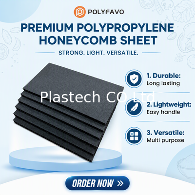 pp Feuille de plastique Portion de plastique étui de mouche Hoenycomb Etui de vol Matériau Panneau de nid de miel pp Feuille de plastique