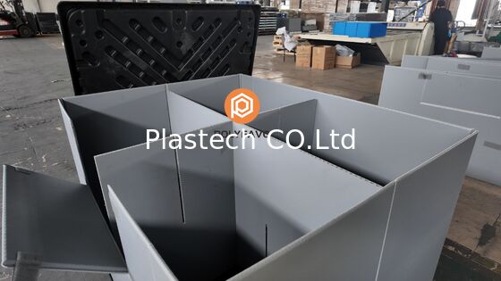 Botte de palette pliable pour le stockage en entrepôt et le transport logistique, caisse en vrac pliable robuste, empilable avec couvercle