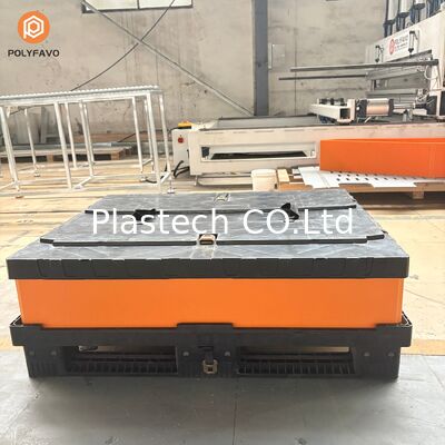Boîte pliable pour le stockage et le transport, boîte à palettes pliable, empilable, conteneur de vrac avec couvercle et base en plastique