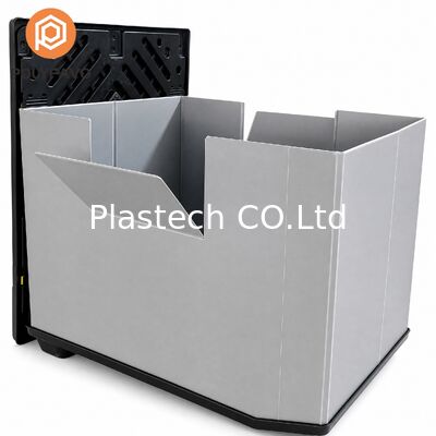  Collapsible Bin Pallet Cage, Foldable Plastic Crate 10mm 12mm, Custom Openings Windows Holes Stackable Returnable