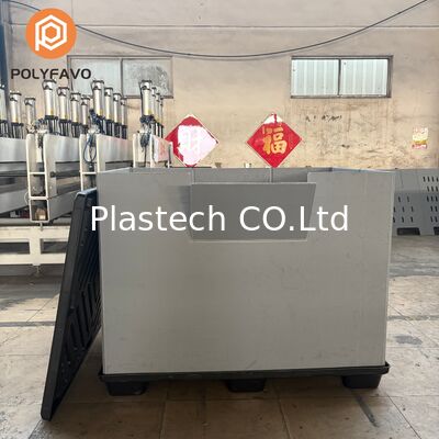 Conteneur Palette Plastique Caisses Pliables, Caisses Rétractables Réutilisables pour Cycles de Stockage, Impression Logo Couleur Personnalisé 500kg