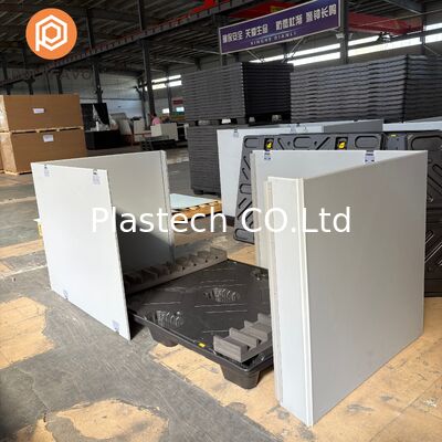 Two C Type Coaming Box for Auto Parts Packaging, EVA Lining Protective Pallet Box, Foldable Sleeve Container Stackable
